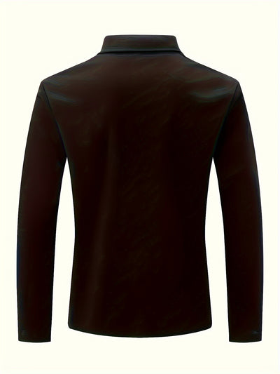 Daan | Effen polo shirt met lange mouw