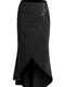 Lara | Plain casual wrap skirt with high waist