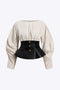 Ava - Stijlvol Patchwork Design Dames Langsleeve Shirt