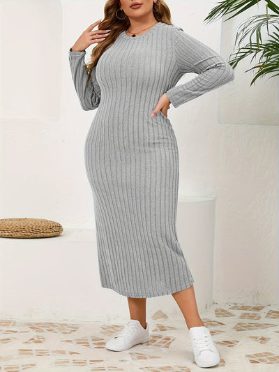Luna | Plus-size elegante gebreide bodycon-jurk