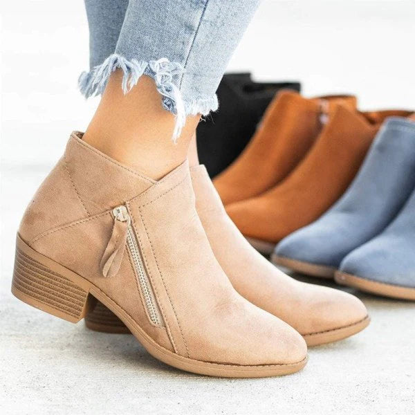 Leather orthopedic boots for women