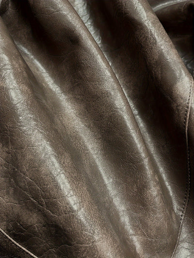 Lara | PU leather bomber jacket with zipper