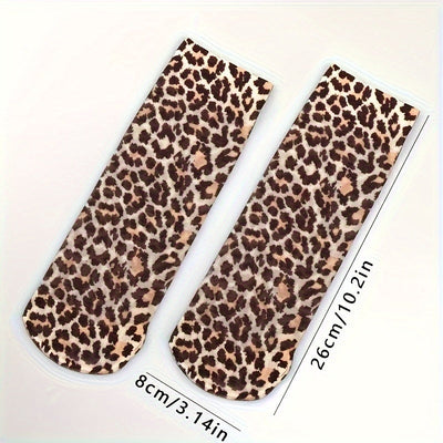 Lotte | 2 pairs of leopard and tiger print socks