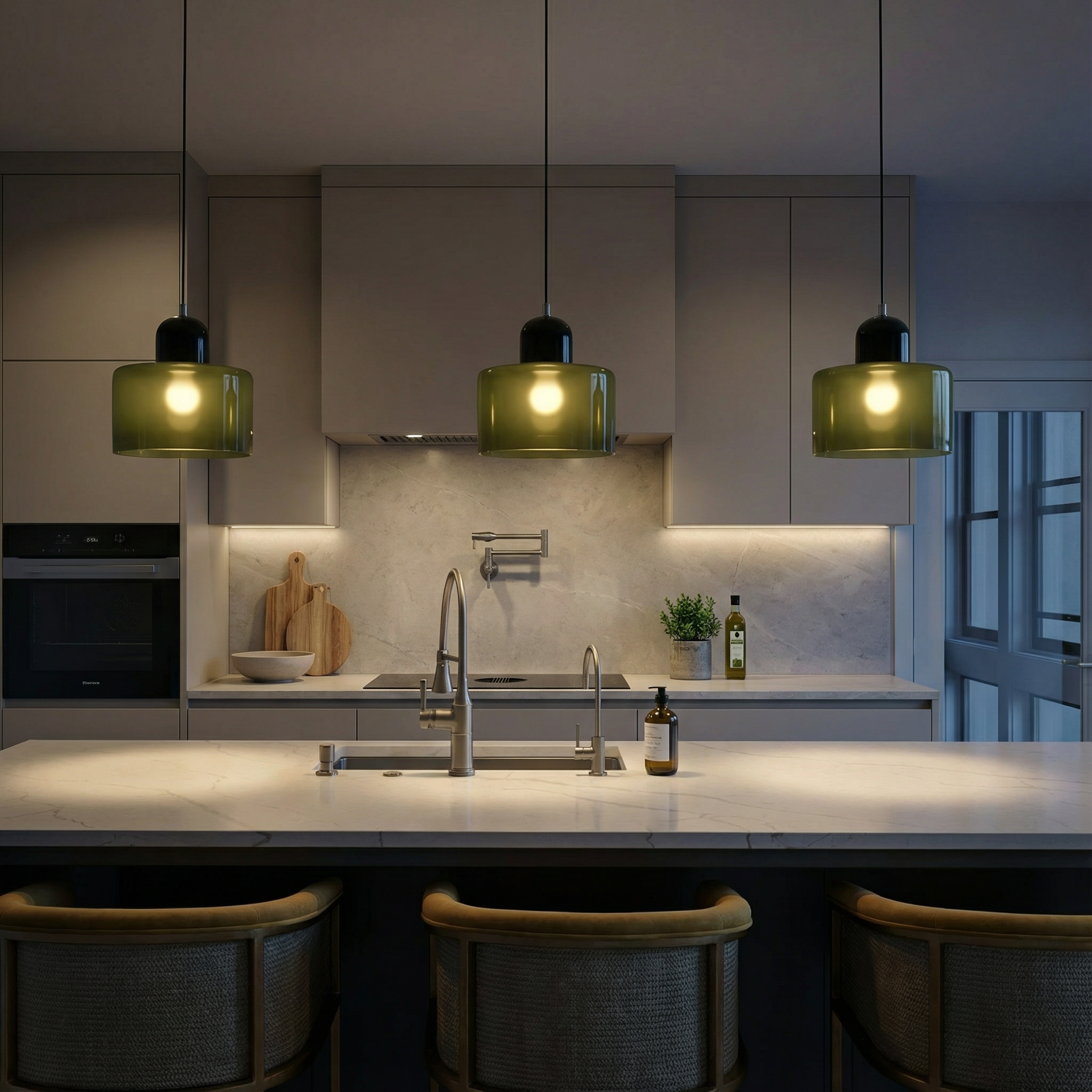 Aurevo – Glass Pendant Light for Kitchen E27