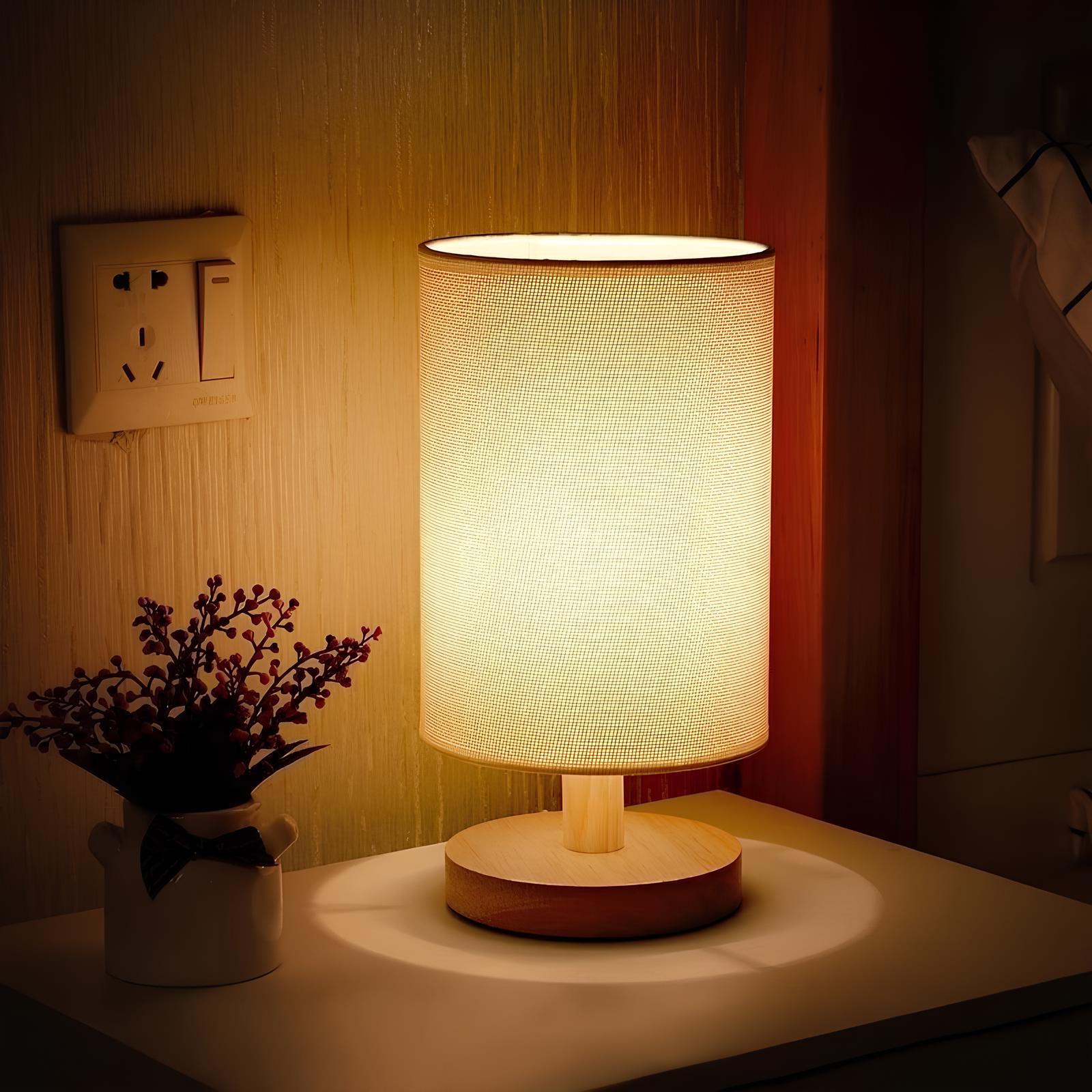 Aivaro - Organic Wood Linen Lamp Remote Control