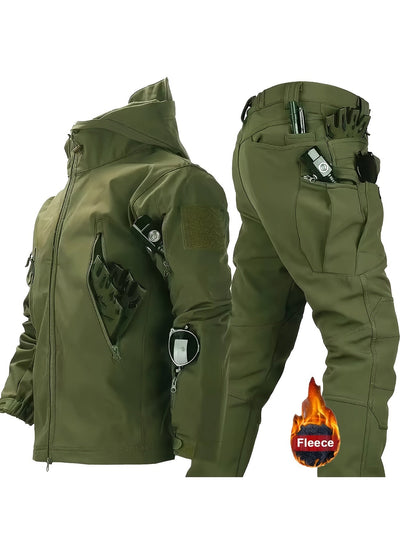 Jasper | Shark skin softshell suit with hooded jacket and pants