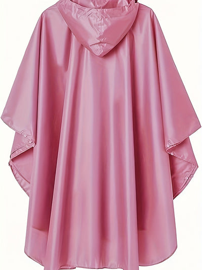 Nina | Waterdichte damesregenponcho met capuchon en zakken
