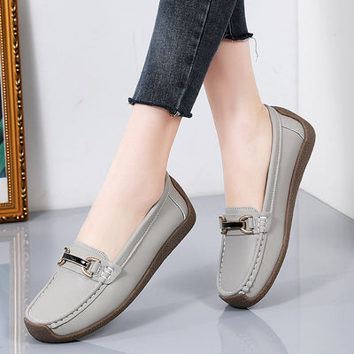 Sanne | Comfortabele platte dames mocassins met gesp