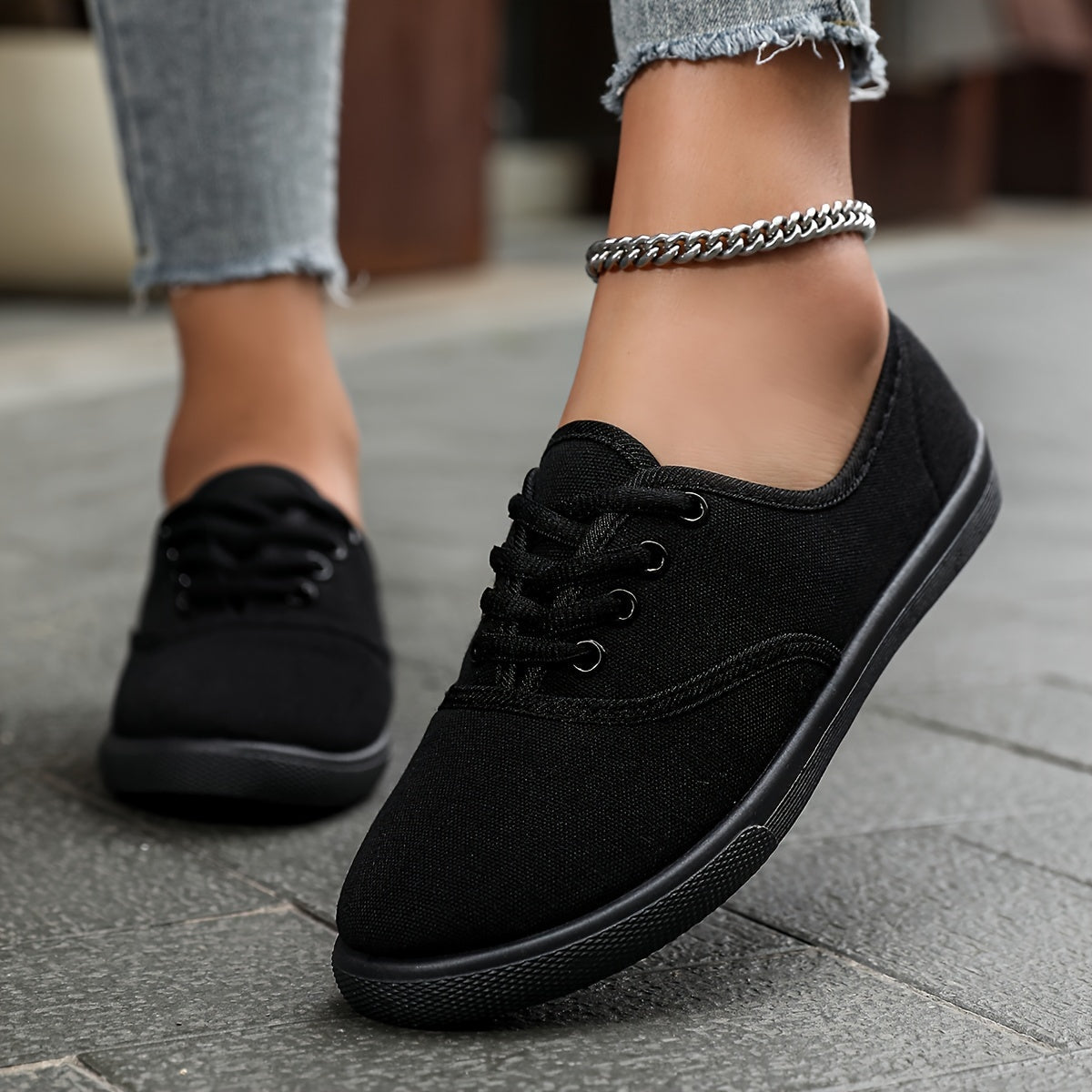 Sophie | Comfortabele lage canvas sneakers in wit