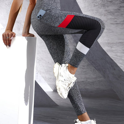 Sophie | Hoge taille contrastkleurige yogaleggings