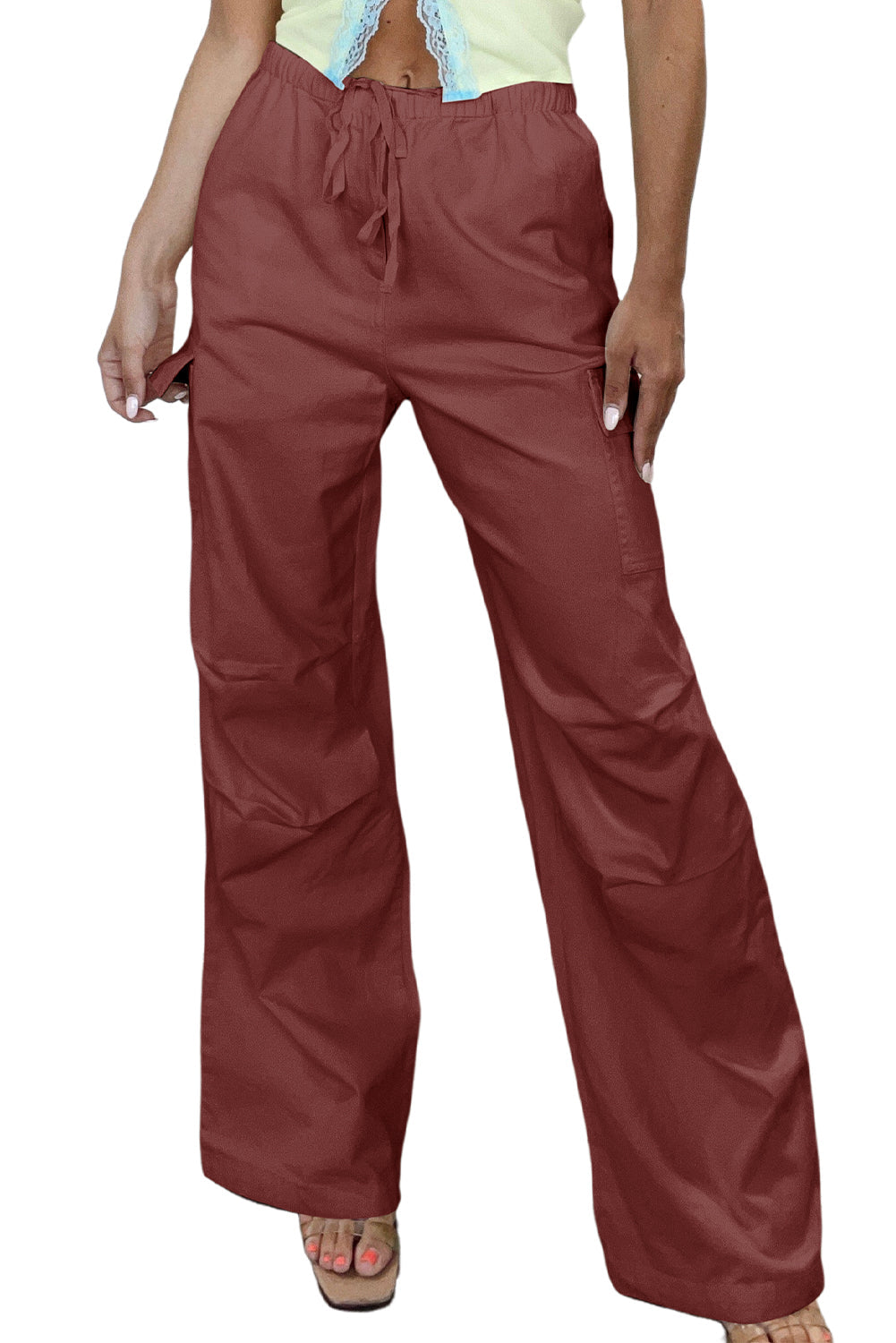 Elinor - Red Cargo Pants