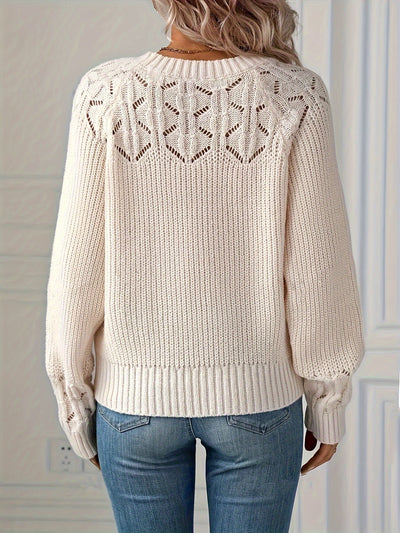 Elise | Elegant knitted sweater with geometric pattern