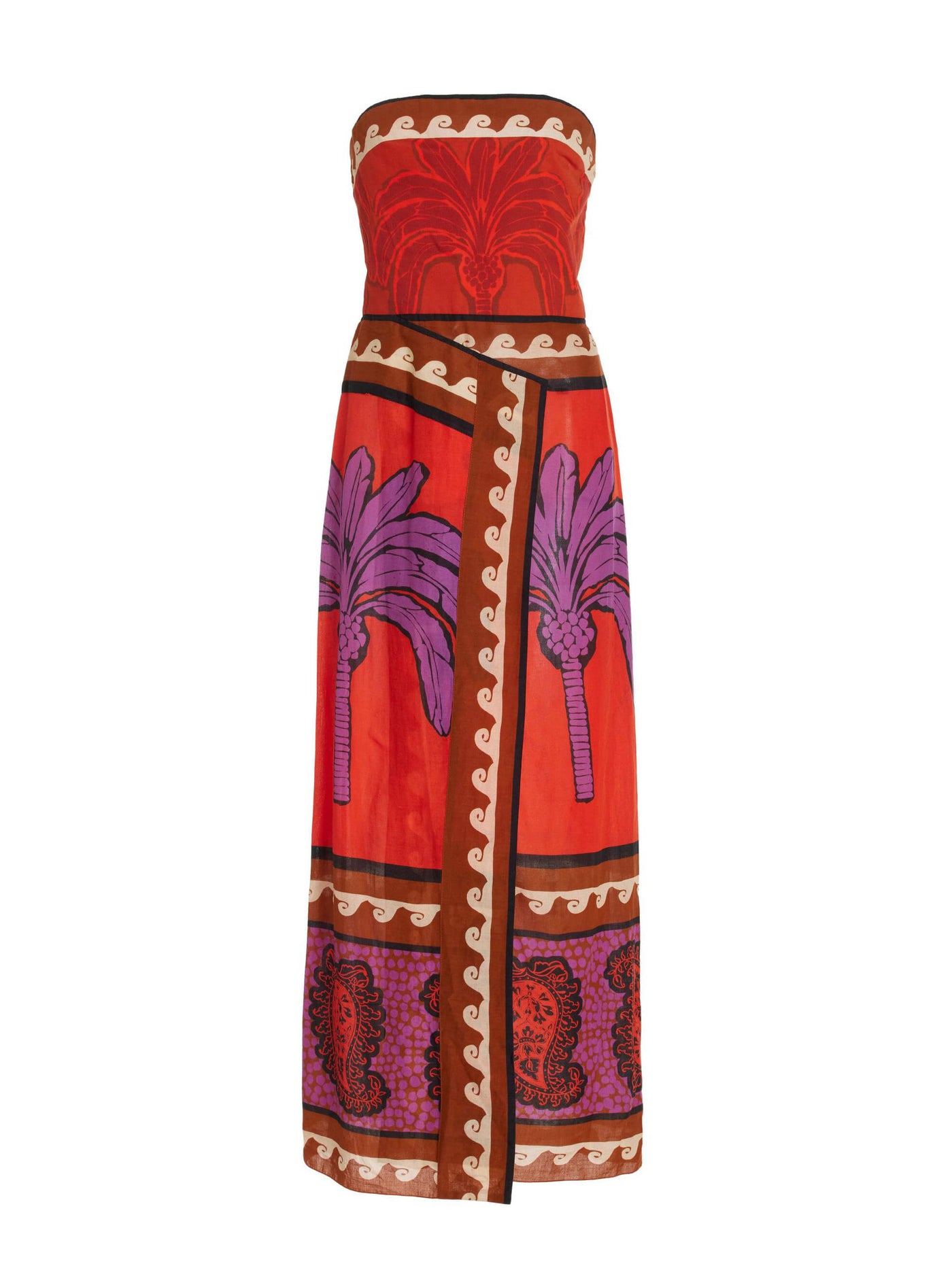 Lina - Unieke midi-jurk met palmprint