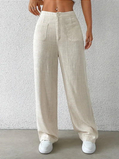 Linen Straight Leg Pants for Women