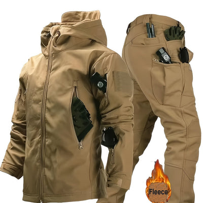 Jasper | Shark skin softshell suit with hooded jacket and pants