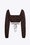 Theodosia - Trendy Vierkante Hals Dames Korte Mouwen Top