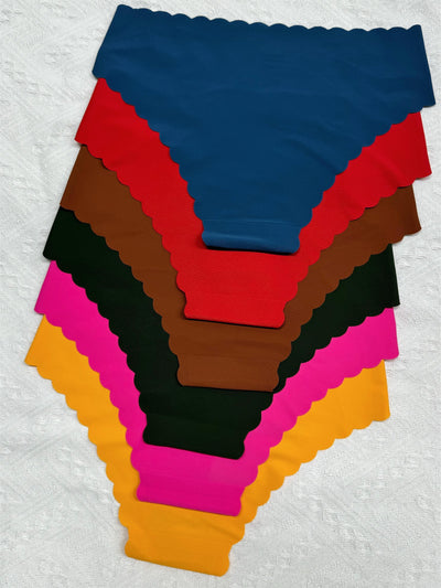 Lotte | 6-piece plain briefs with a scalloped edge