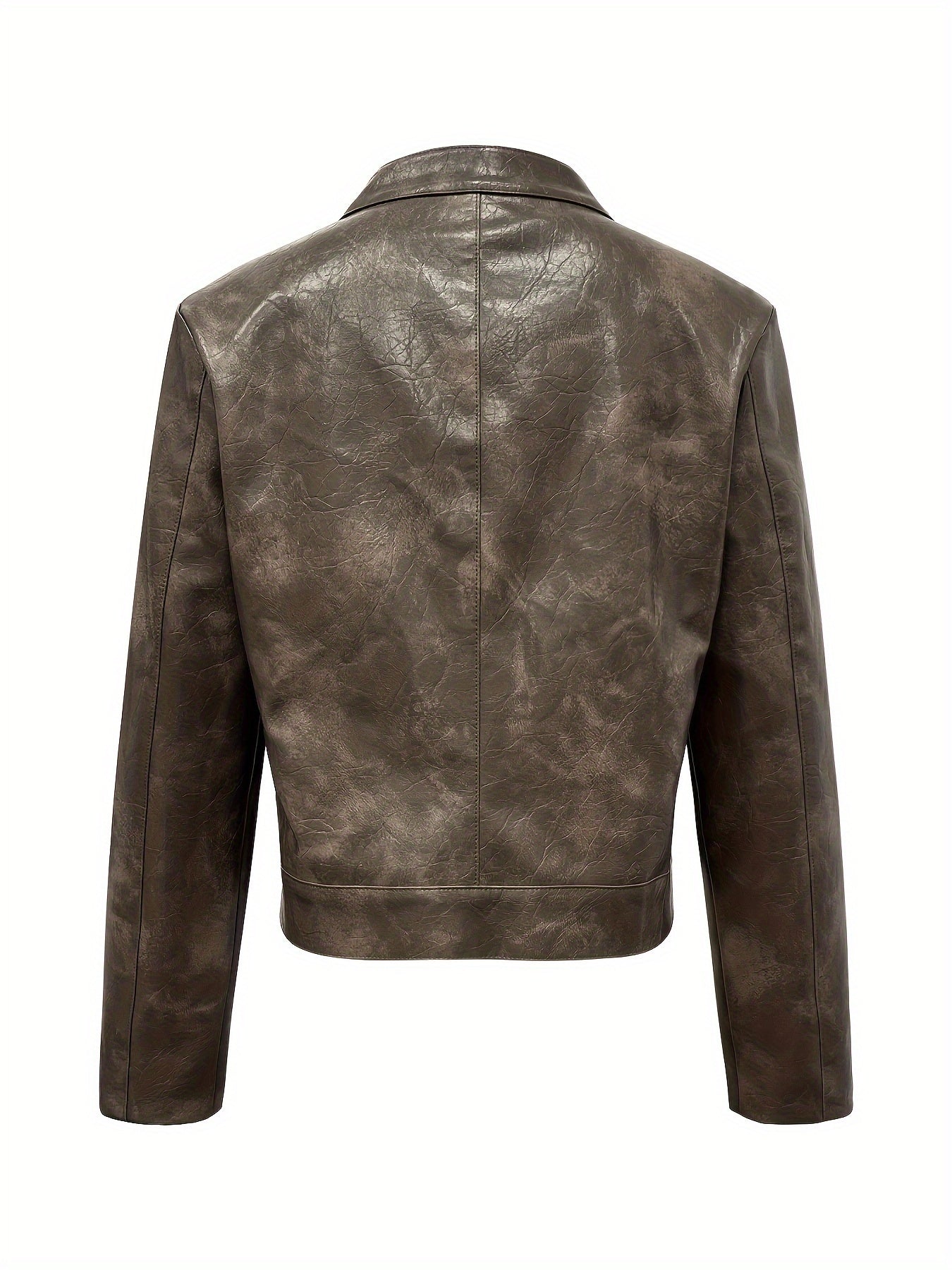Lara | PU leather bomber jacket with zipper
