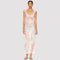Alesa - Couture-jurk met bloemenkant en V-hals