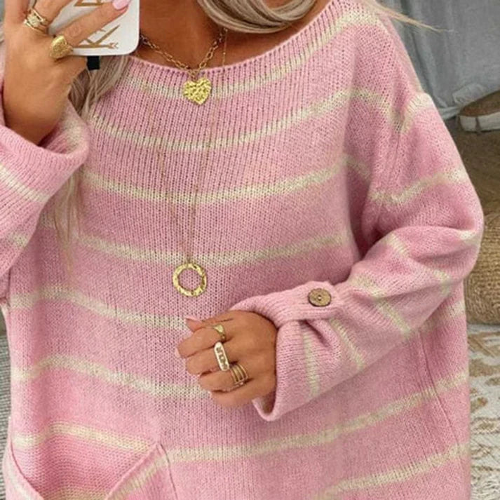 Ebba – Gestreepte Gebreide Trui voor Dames