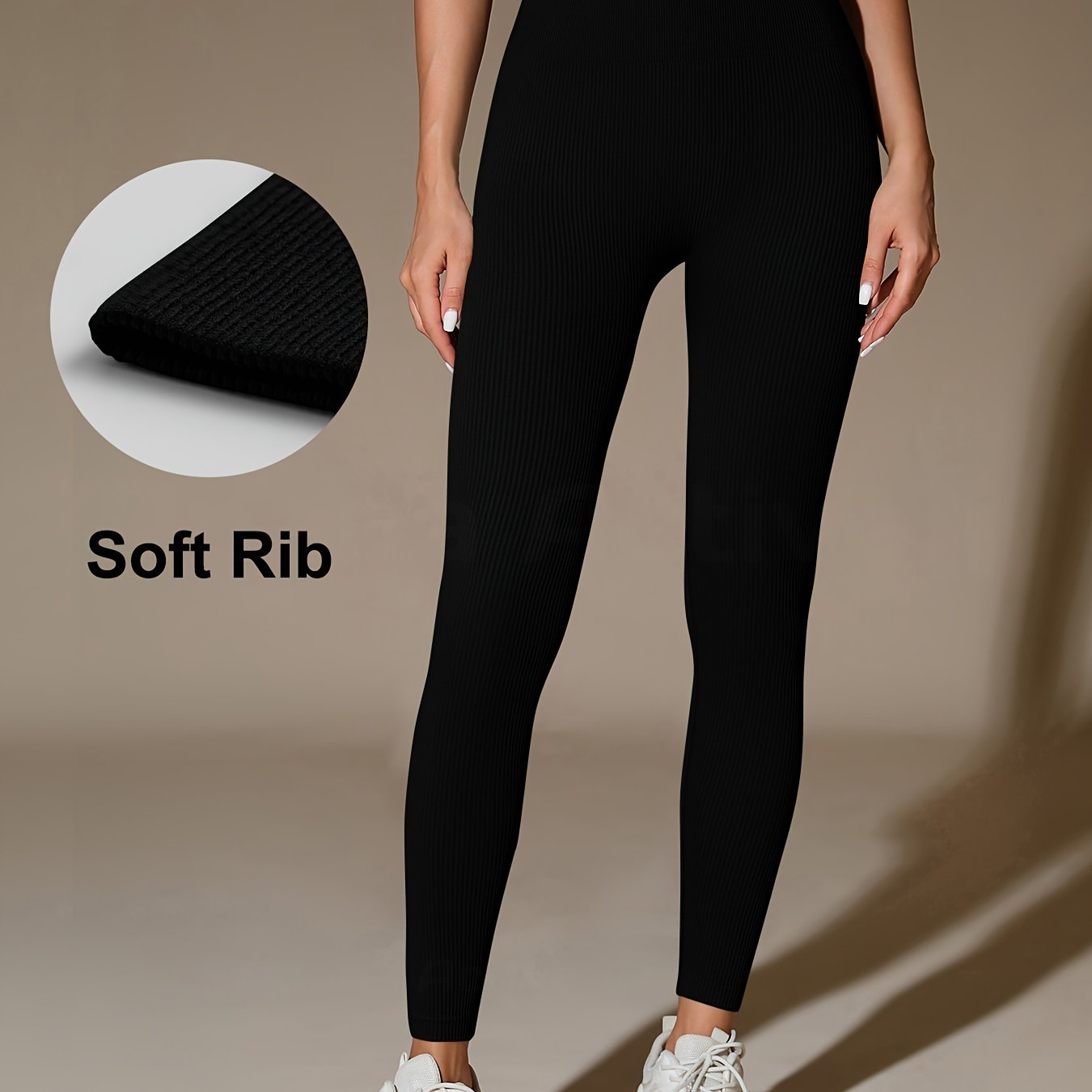 Feline | Naadloze hoge taille sportlegging met geribbelde buikcontrole