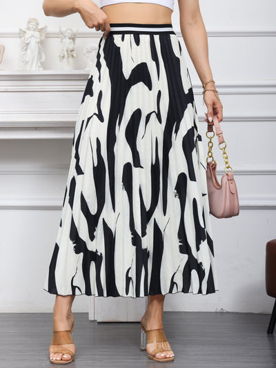 Lotte | Graphic print pleated skirt