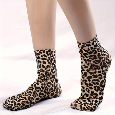 Lotte | 2 pairs of leopard and tiger print socks