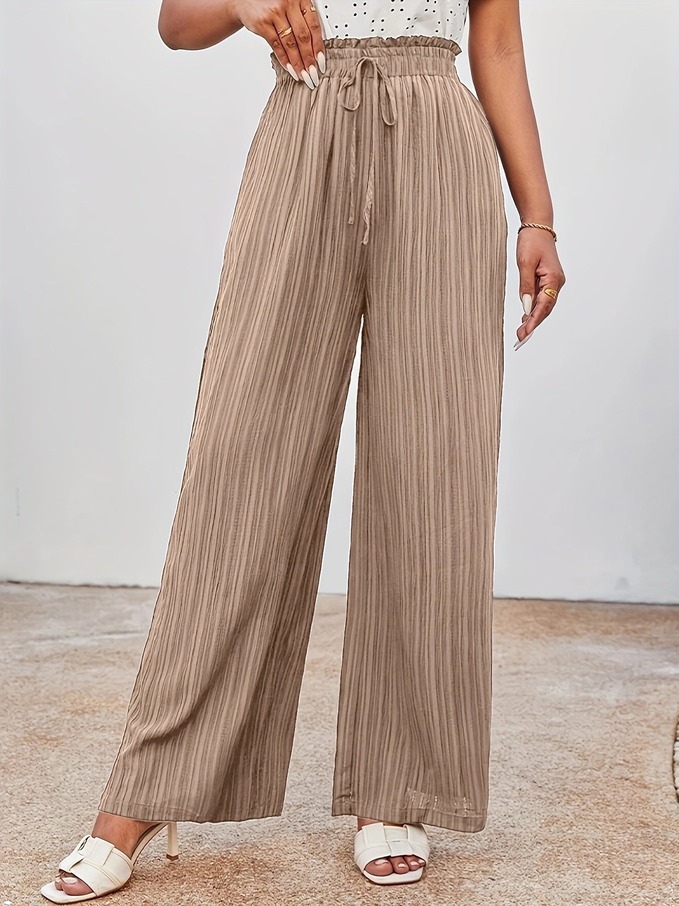 Lotte | Wide-leg summer trousers in solid color