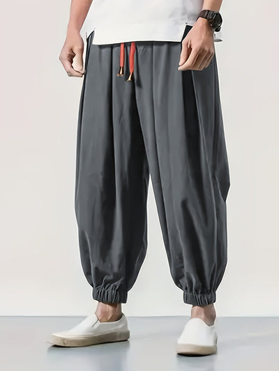 Lucas | Casual wide beach pants with drawstring