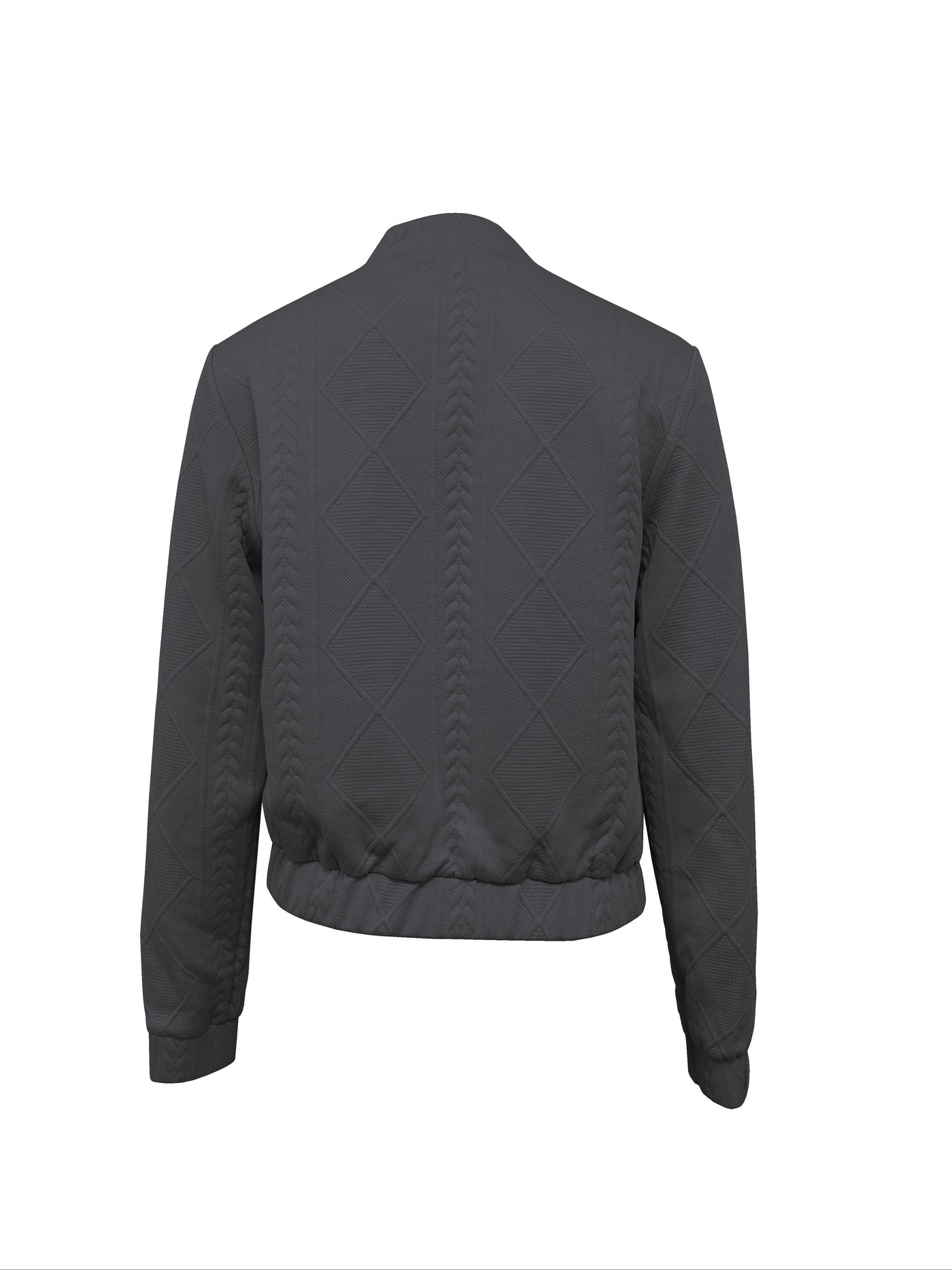 Emma | Casual bomber jacket with a solid texture and zip