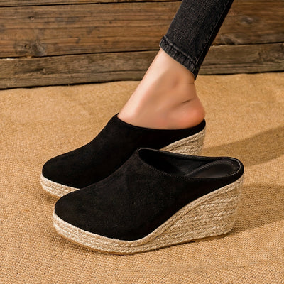Luna | Comfortable backless espadrille heels