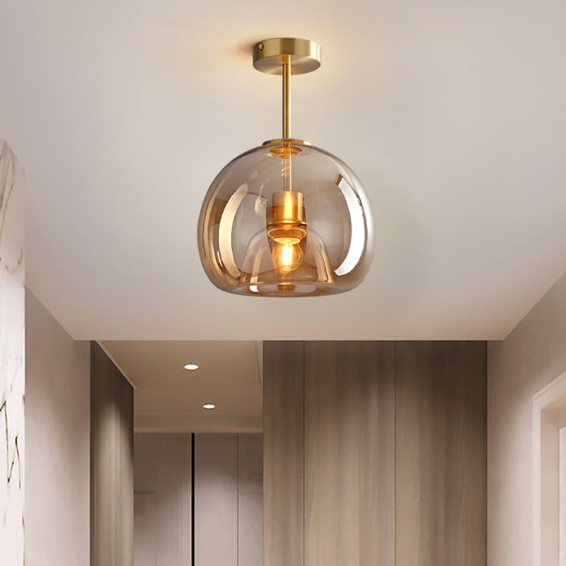 Sanna moderne ronde LED-plafondlamp goud/zwart metaal/glas slaapkamer/eetkamer/woonkamer