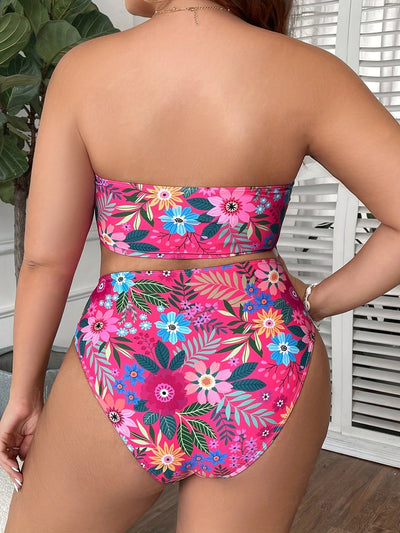 Sophie | Plus size tropische bikini set