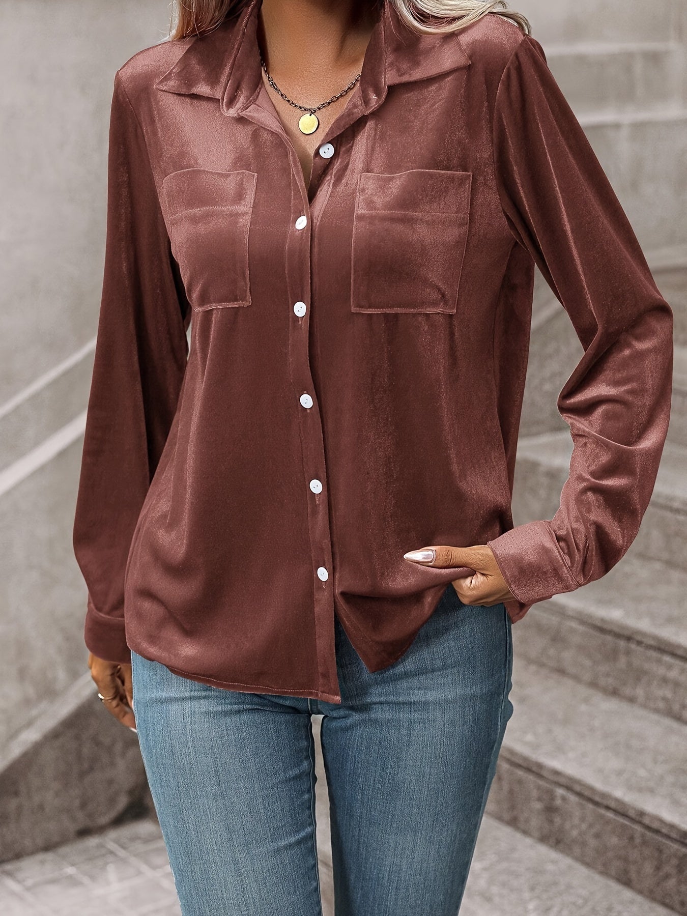 Sophie | Elegante blouse met dubbele zakken