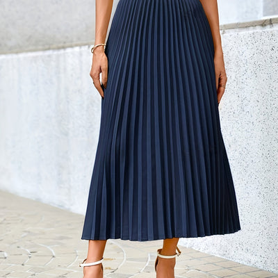 Sophie | Elegante A-lijn midi rok in solide kleur