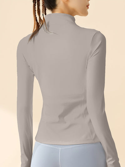 Nina | Cropped sportjack met ademende stof en staande kraag
