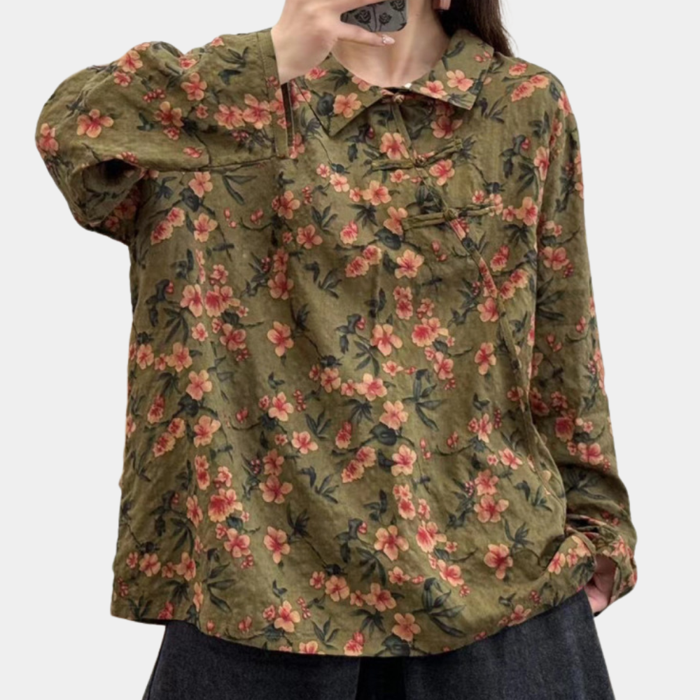 KIANNA - Luxury Floral Shirt for Women