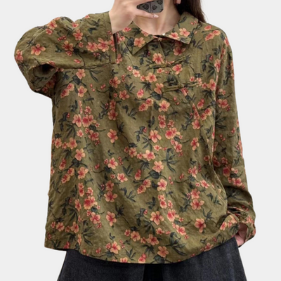 KIANNA - Luxury Floral Shirt for Women