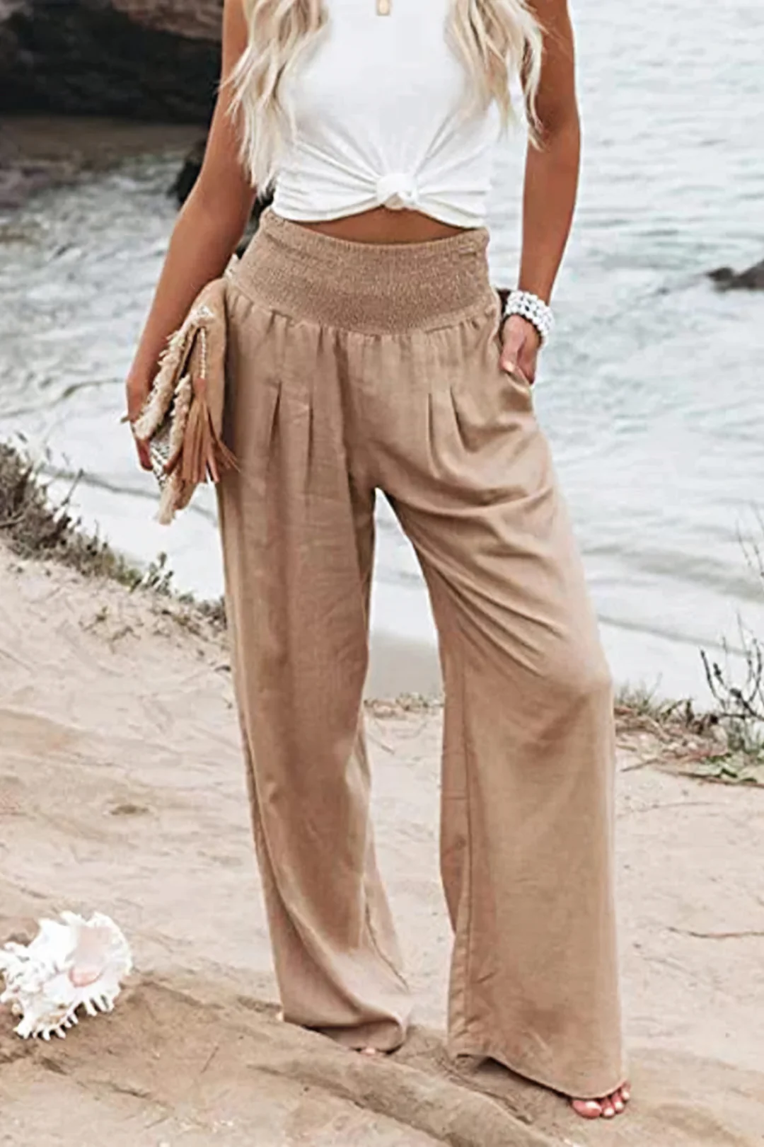 Elin – Linen Palazzo Pants