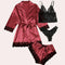 Emilie – Luxe 4-delige Slaapjurk Set voor Dames