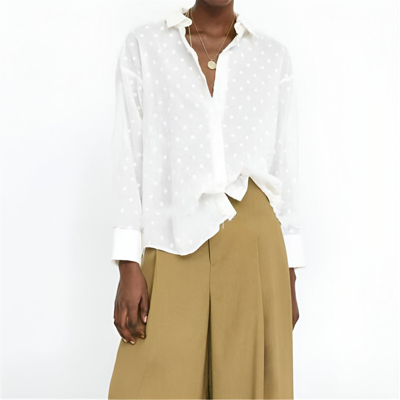 Coline - Elegante Blouse met Stippen