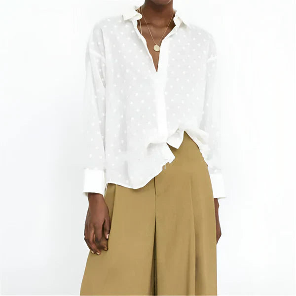 Laurien – Elegante Blouse met Polkadots