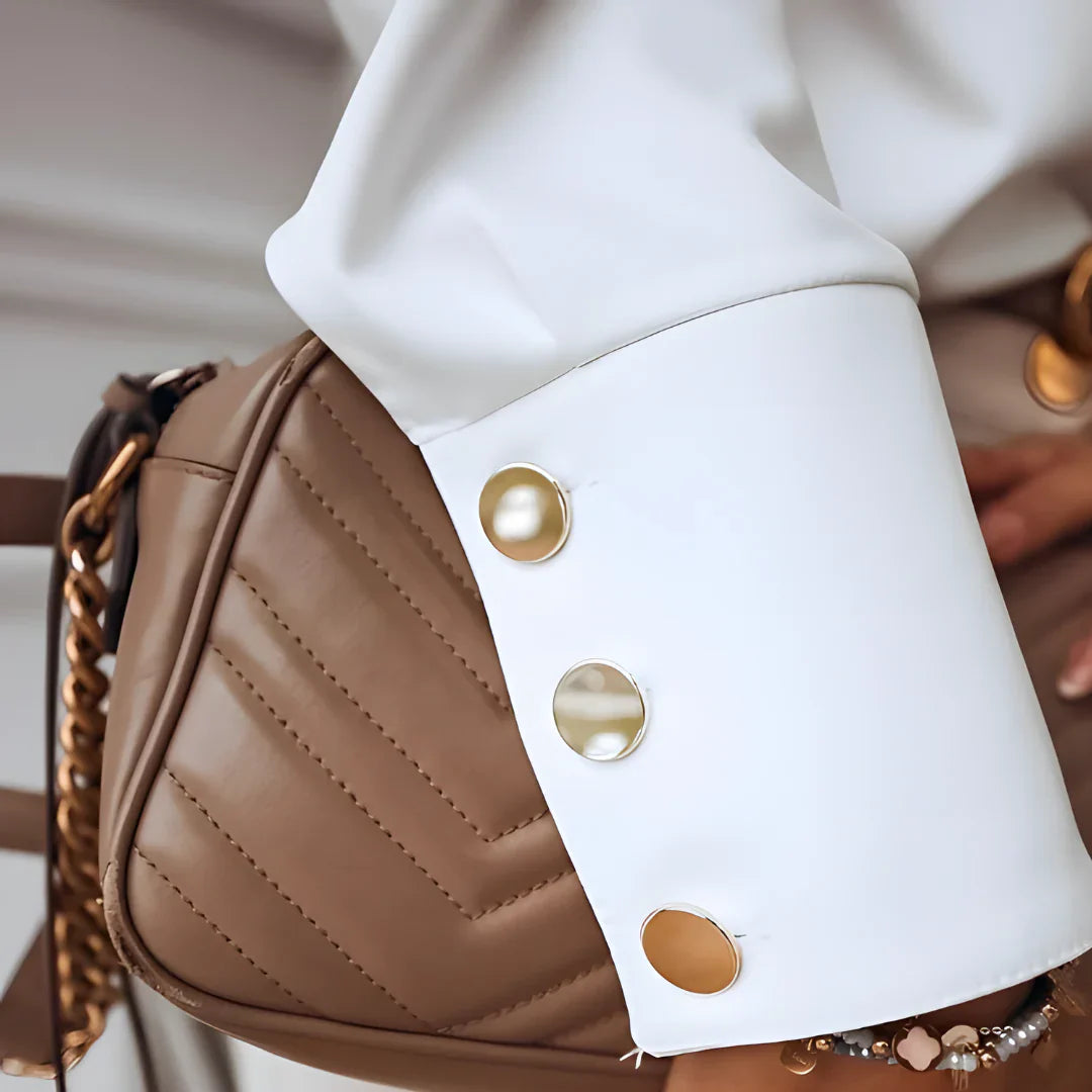 Eva - Blouse with Unique Buttons for Women