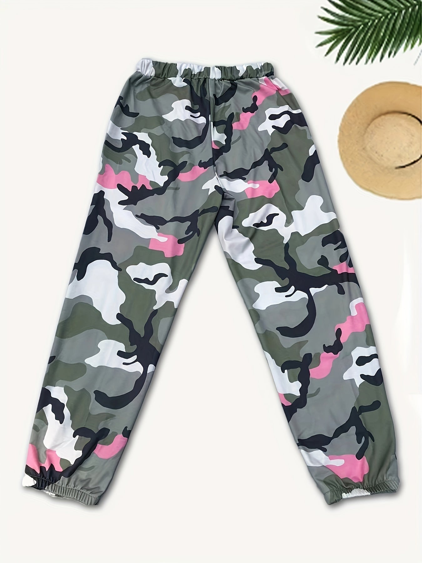Noa | Dames camo jogger trainingsbroek met zakken
