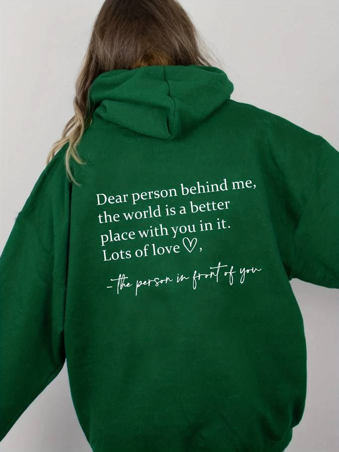 Milan - Oversized hoodie met quote op de rug