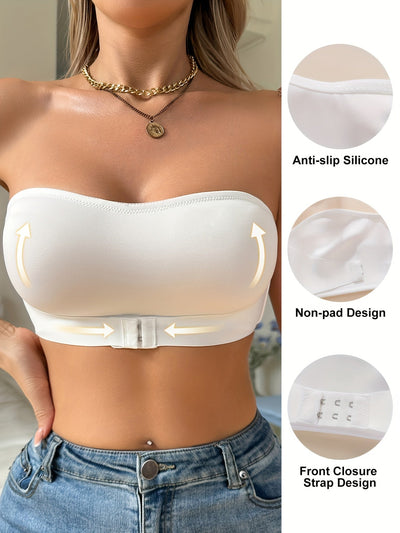 Eline | Naadloze strapless draadloze bh met sluiting aan de voorkant