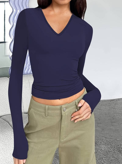 Julia | Long-sleeved top with a V-neck