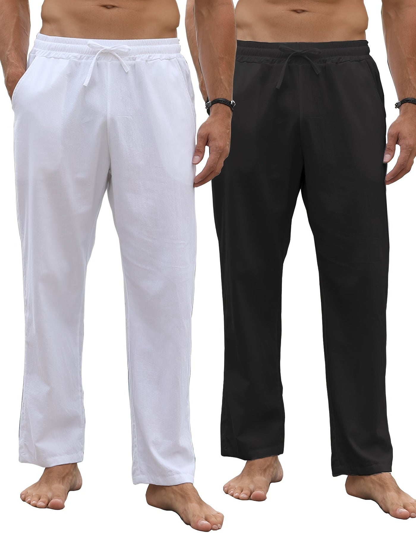 Floris | Set of 2 casual cotton trousers with drawstring