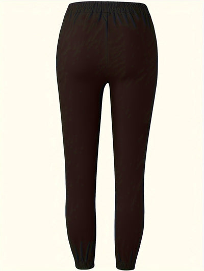 Lotte | Elegante effen kleur vrouwenbroek met knopdetail