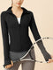 Nina | Cropped sportjack met ademende stof en staande kraag